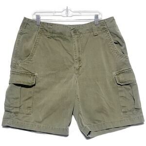 George and Martha Men's Short Size 38 Green Cargo With Six Pockets